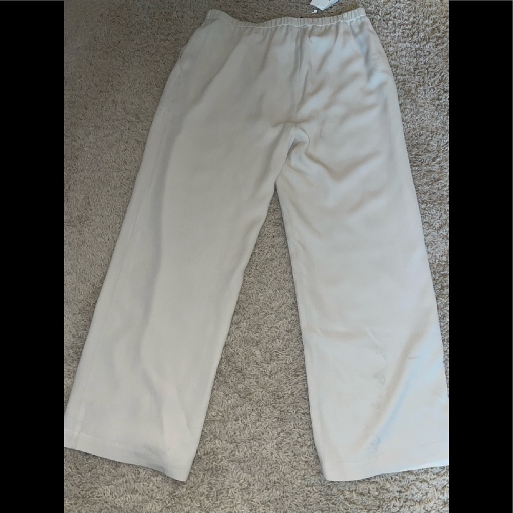 Eileen Fisher NWT Silk Straight Ankle Pant